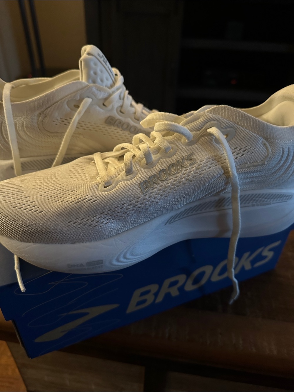 Brooks Women's White Running Sneakers with Mesh Upper